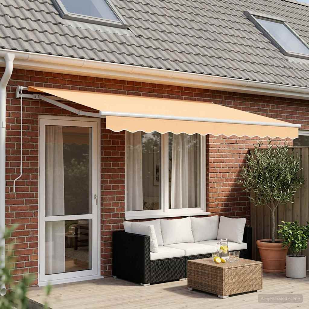 vidaXL Markisenersatzstoff Sand 481 x 295 cm Polyester