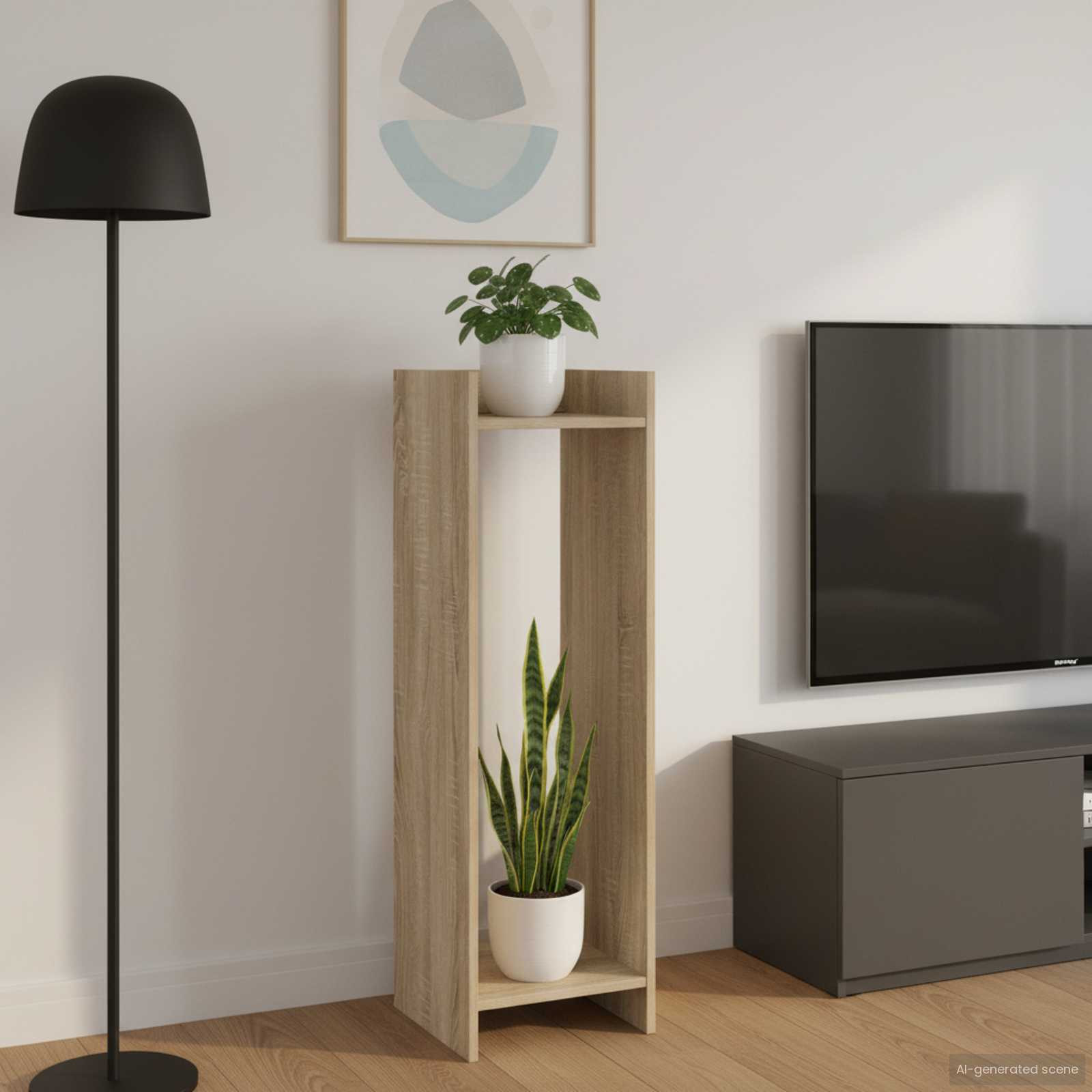 vidaXL Pflanzenständer Sonoma-Eiche 30 x 30 x 100 cm Holzwerkstoff