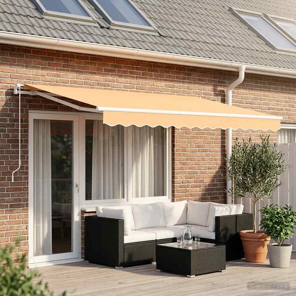 vidaXL Markisenersatzstoff Sand 481 x 345 cm Polyester