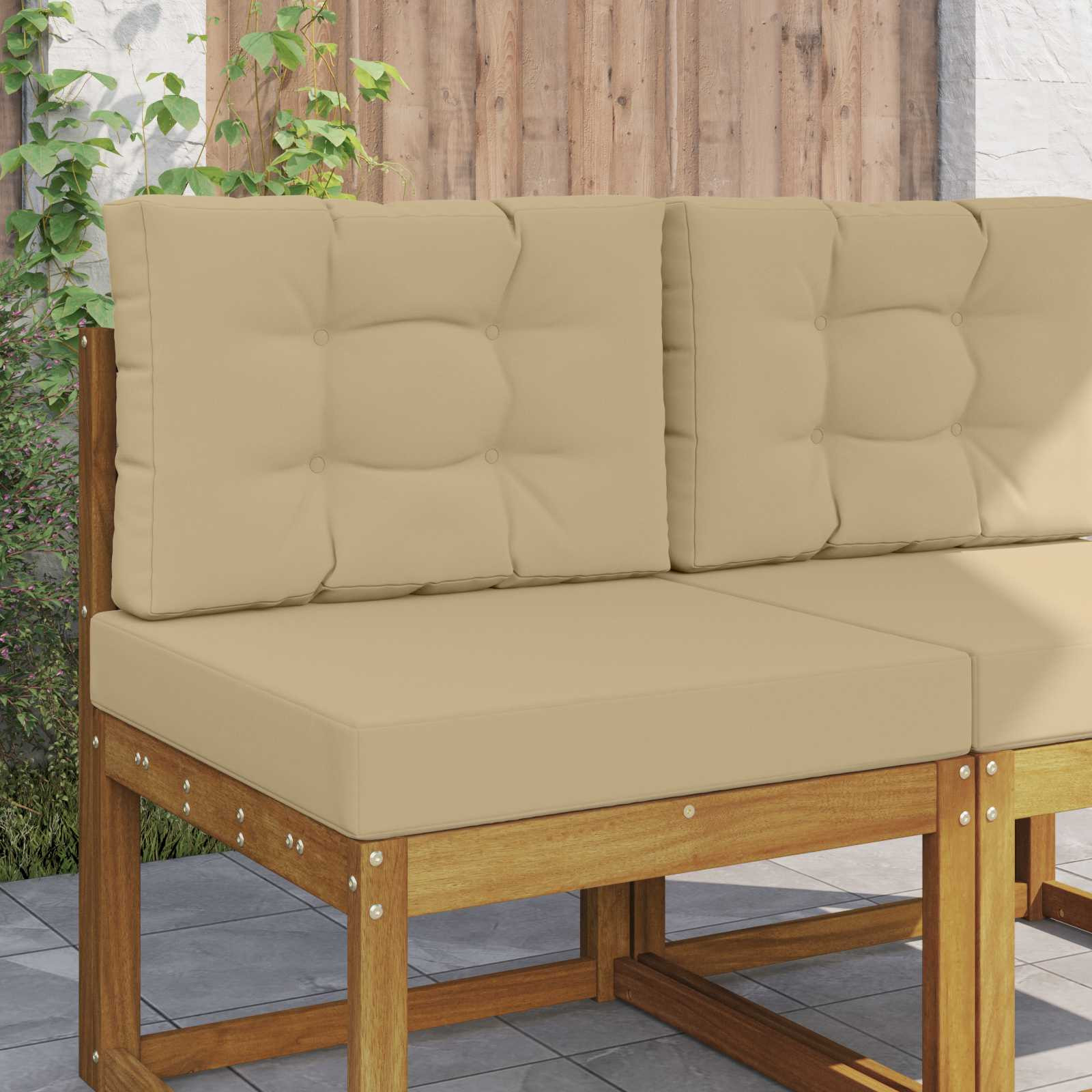 vidaXL Sofakissen für draußen 2 pcs Beige Polyester