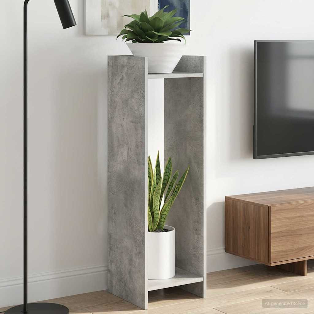 vidaXL Pflanzenständer 2 Stk. Betongrau 30 x 30 x 100 cm Holzwerkstoff