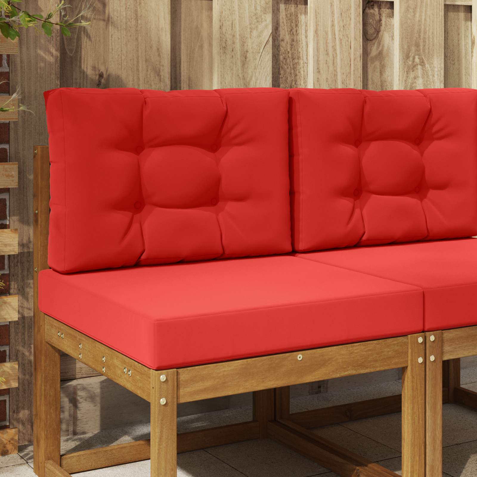 vidaXL Sofakissen für draußen 2 pcs Rot Polyester