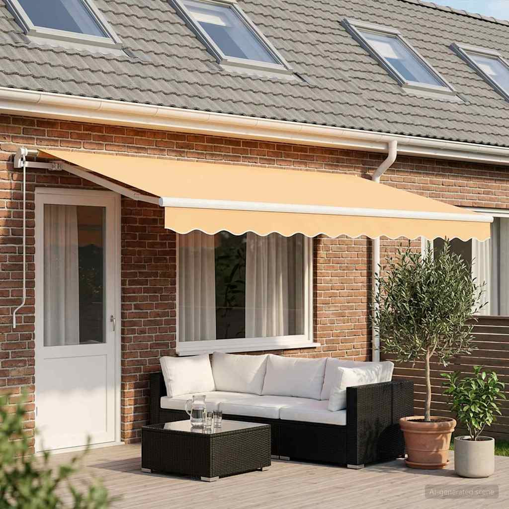 vidaXL Markisenersatzstoff Sand 581 x 345 cm Polyester