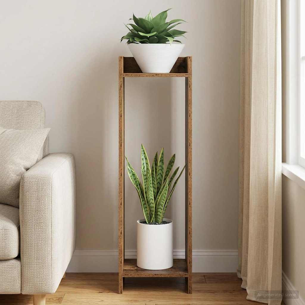 vidaXL Pflanzenständer Altholz 30 x 30 x 100 cm Holzwerkstoff