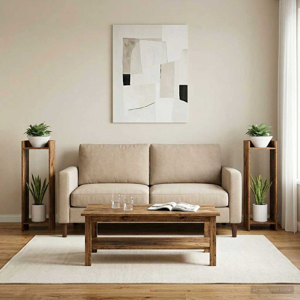 vidaXL Pflanzenständer 2 Stk. Altholz 30 x 30 x 100 cm Holzwerkstoff