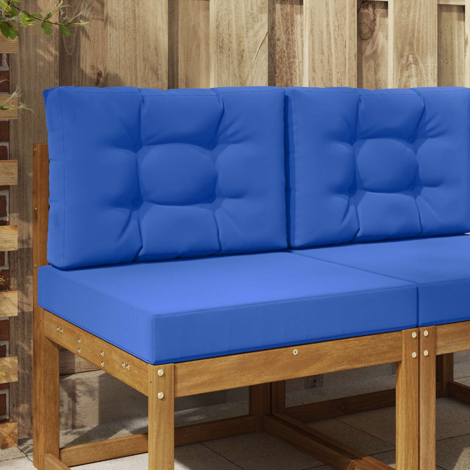 vidaXL Sofakissen für draußen 2 pcs Königsblau Polyester