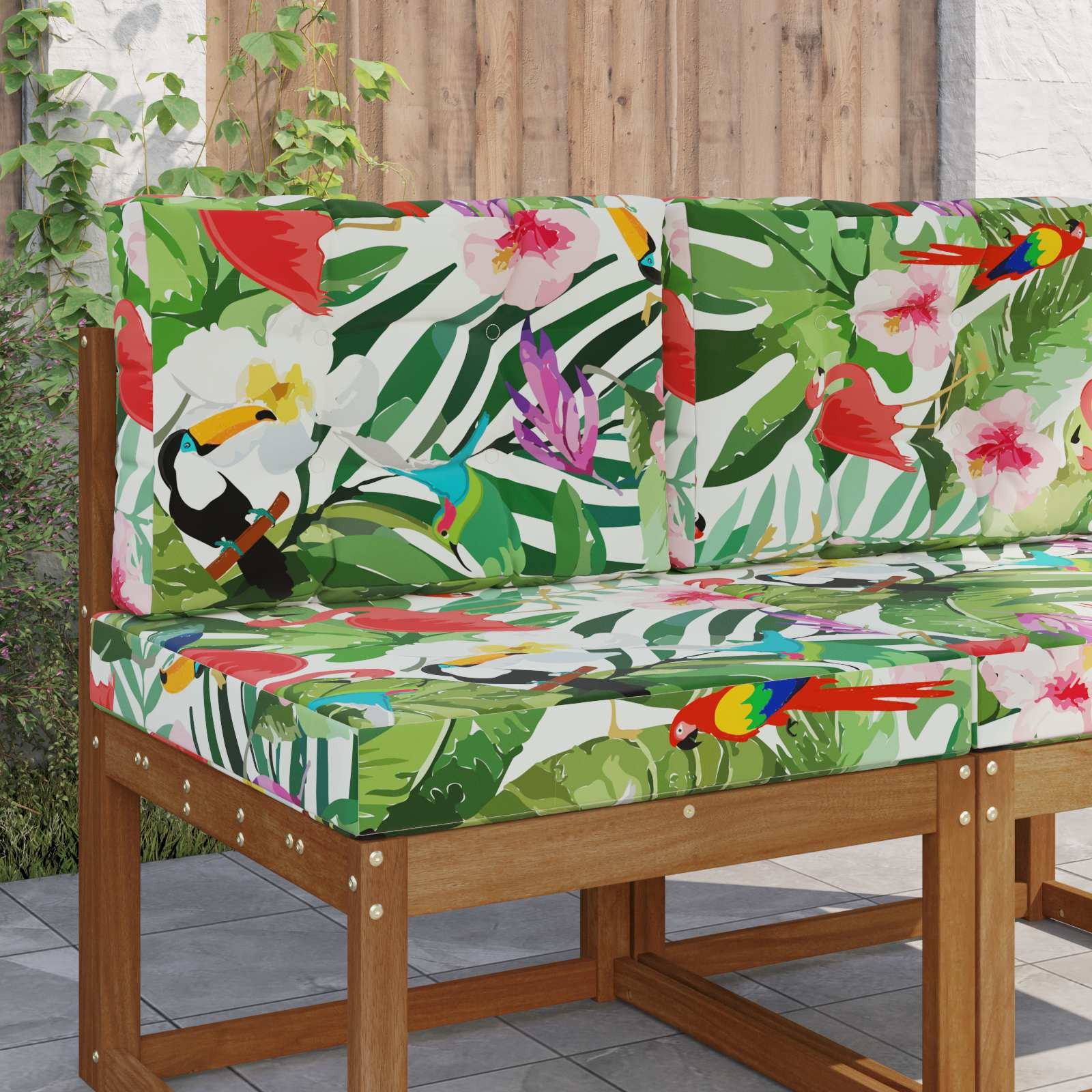 vidaXL Sofakissen für draußen 2 pcs Bunt Polyester