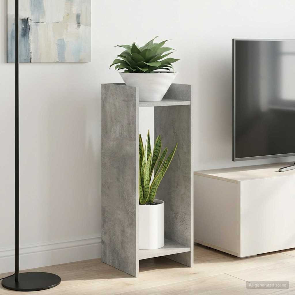 vidaXL Pflanzenständer 2 Stk. Betongrau 30 x 30 x 80 cm Holzwerkstoff