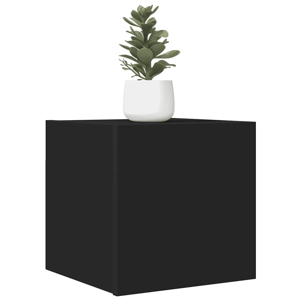 vidaXL TV-Wandschränke 4 Stk. Schwarz 30,5x30x30 cm