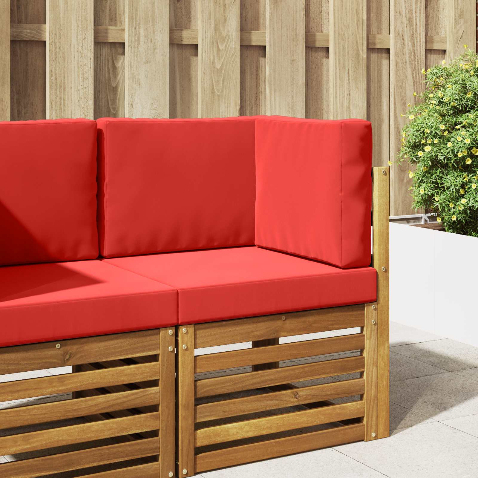 vidaXL Sofakissen für draußen 3 pcs Rot Polyester
