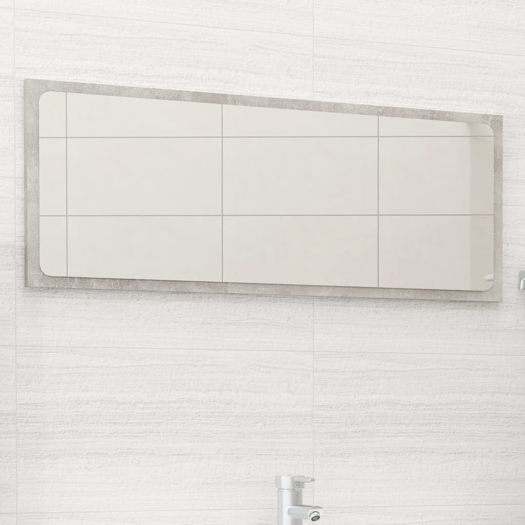 vidaXL Badspiegel Betongrau 90x1,5x37 cm Holzwerkstoff