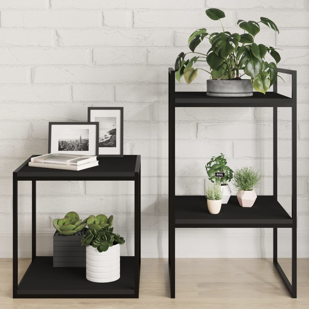 vidaXL Bücherregal-Bretter 4 Stk. Schwarz 40x40x1,5 cm Holzwerkstoff