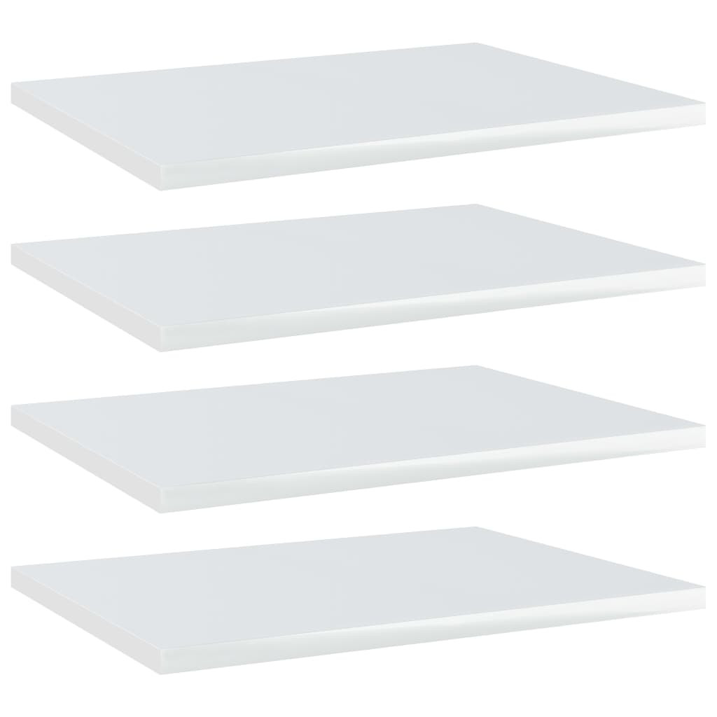 vidaXL Bücherregal-Bretter 4 Stk. Hochglanz-Weiß 40x30x1,5 cm