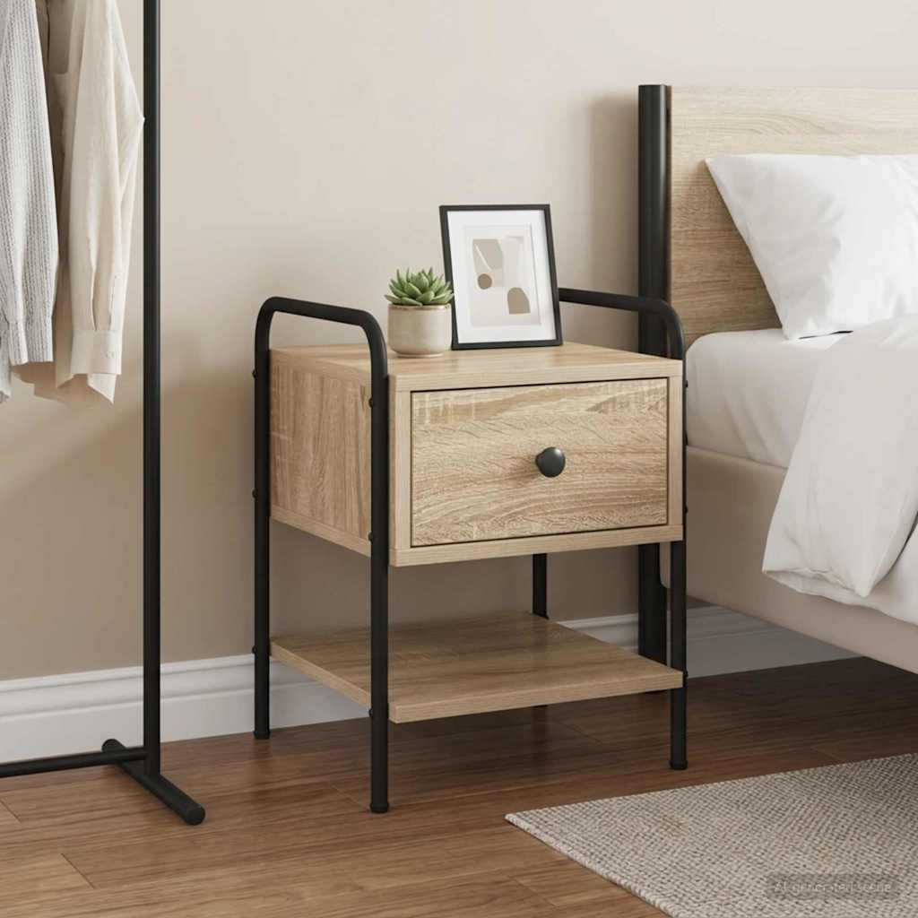 vidaXL Nachttisch Sonoma-Eiche 35 x 36,5 x 47 cm Holzwerkstoff