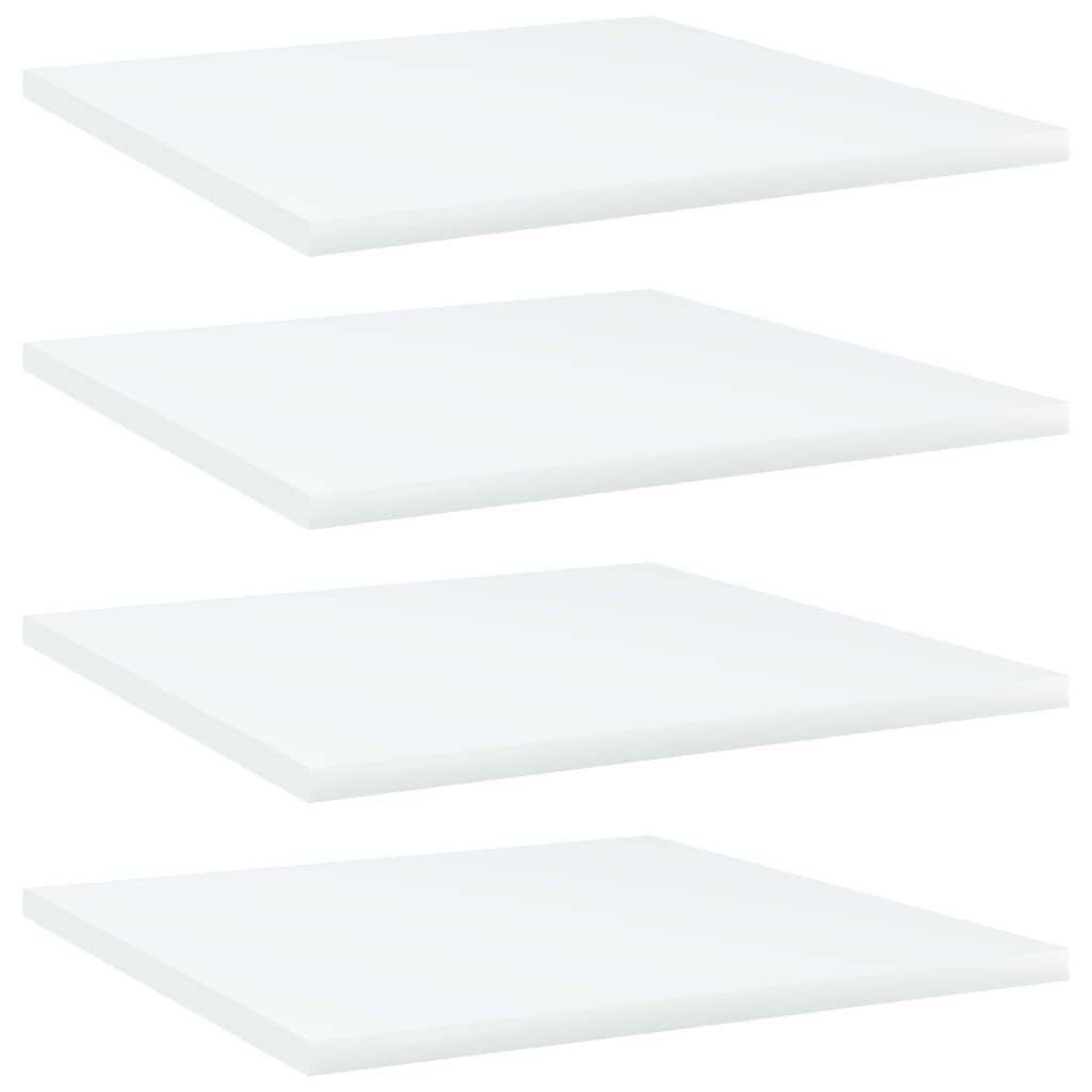 vidaXL Bücherregal-Bretter 4 Stk. Weiß 40x40x1,5 cm Holzwerkstoff