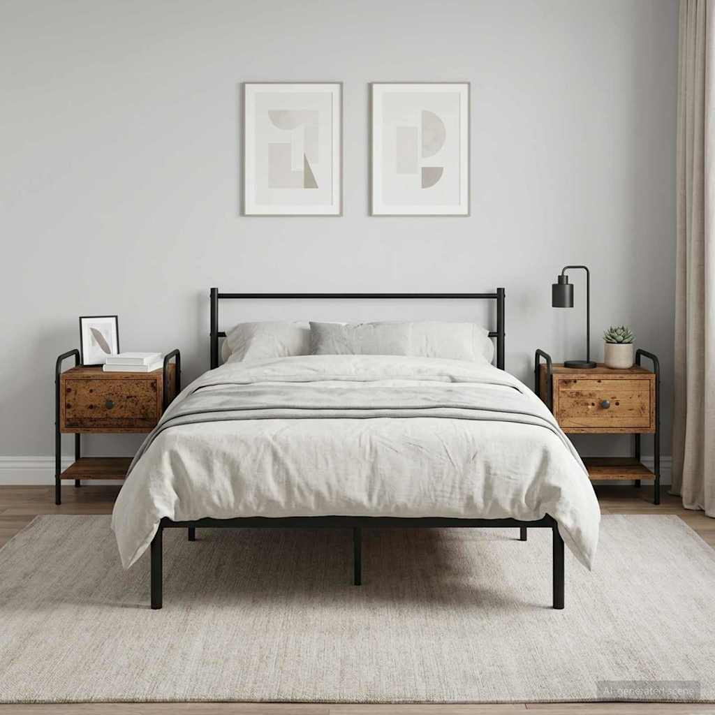 vidaXL Nachttisch 2 Stk. Altholz 35 x 36,5 x 47 cm Holzwerkstoff