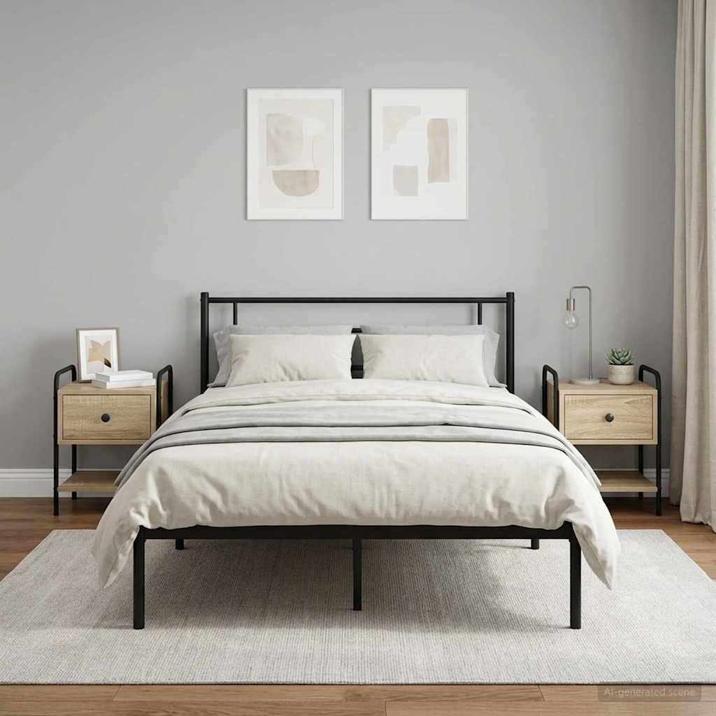 vidaXL Nachttisch 2 Stk. Sonoma-Eiche 35 x 36,5 x 47 cm Holzwerkstoff