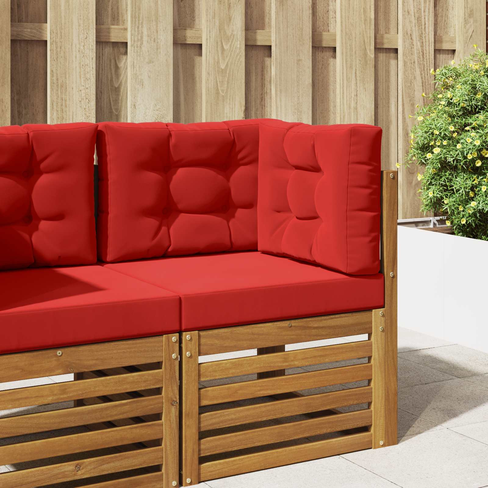 vidaXL Sofakissen für draußen 3 pcs Rot Polyester