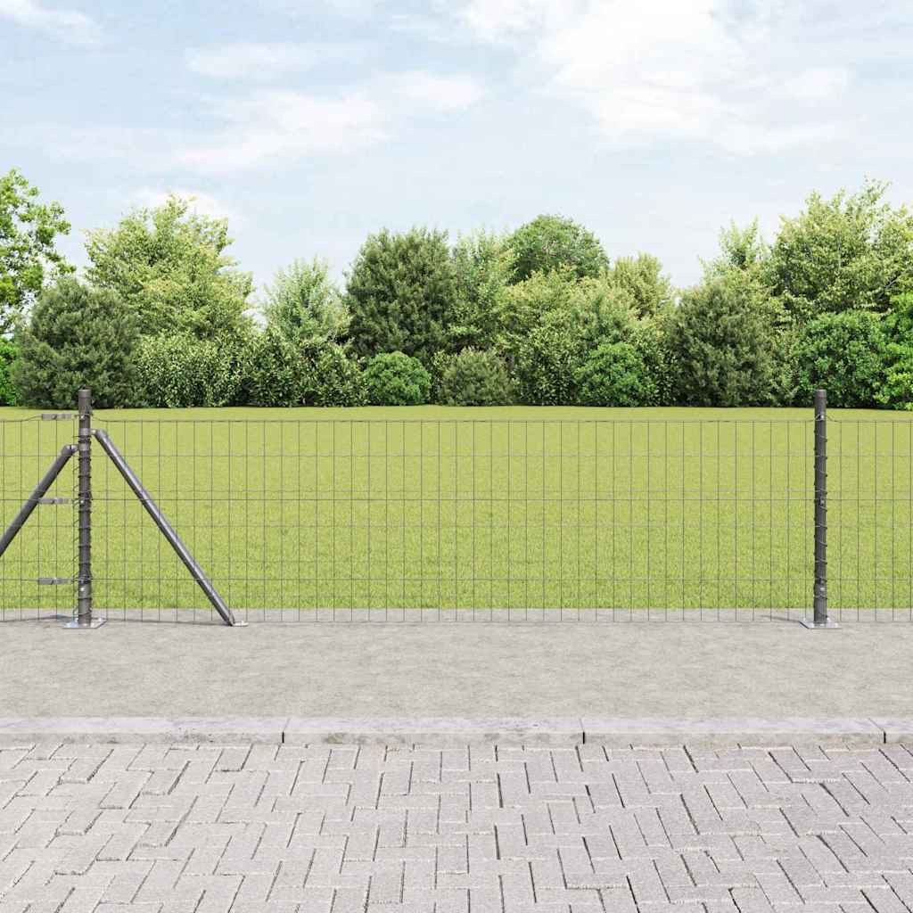 vidaXL Euro-Zaun mit Betonsockel 10 x 0,4 m PVC-beschichteter Stahl
