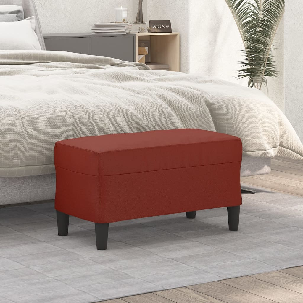 vidaXL Sitzbank Weinrot 70x35x41 cm Kunstleder