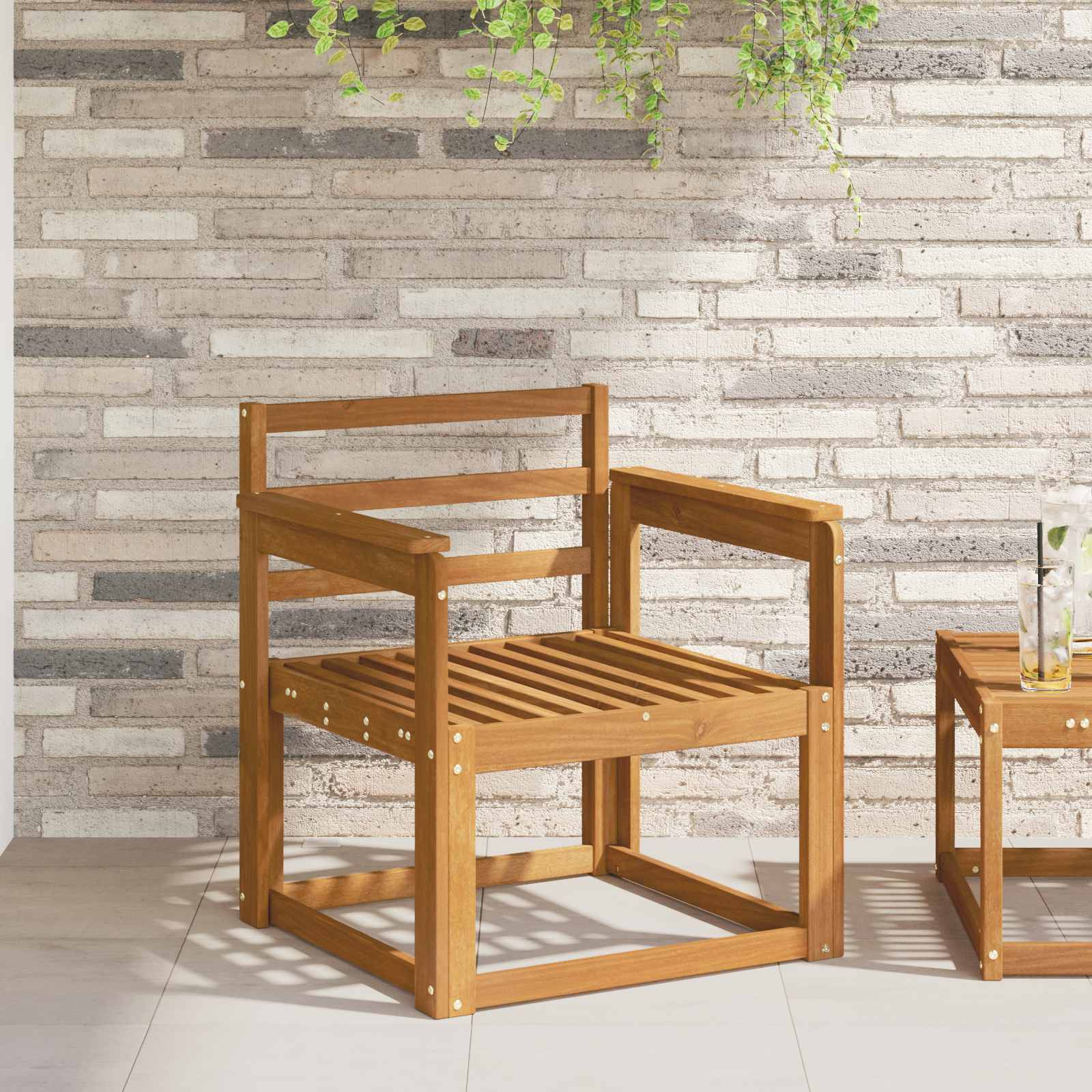 vidaXL Armlehnen 2 pcs Braun 59 x 6 x 61 cm Holzwerkstoff
