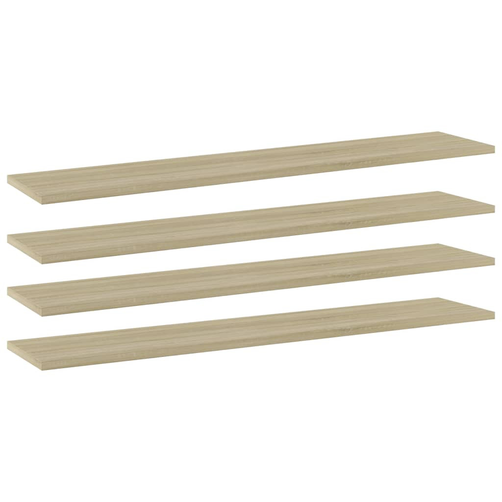 vidaXL Bücherregal-Bretter 4 Stk. Sonoma-Eiche 100x20x1,5 cm