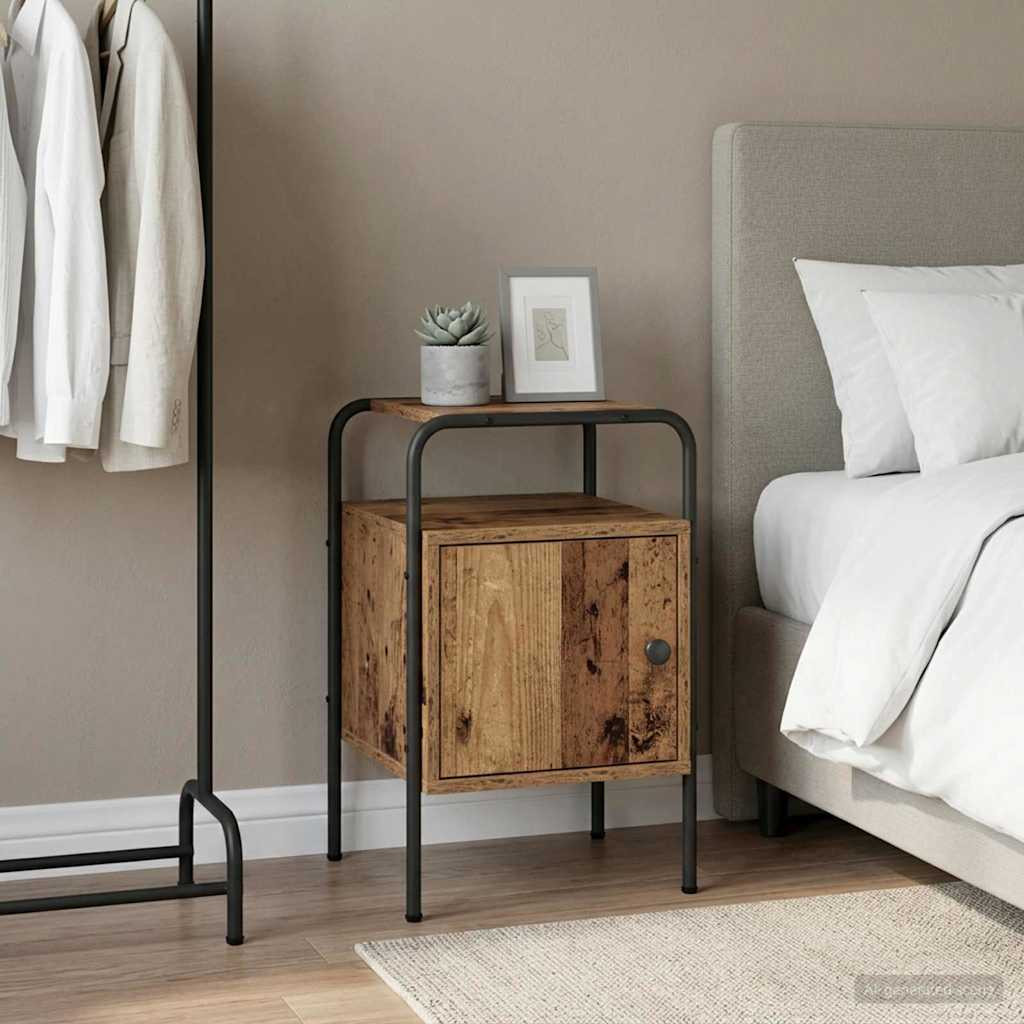 vidaXL Nachttisch Altholz 35 x 36,5 x 56 cm Holzwerkstoff