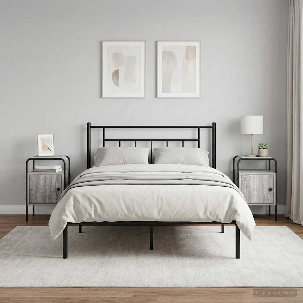 vidaXL Nachttisch 2 Stk. Grau Sonoma 35 x 36,5 x 56 cm Holzwerkstoff