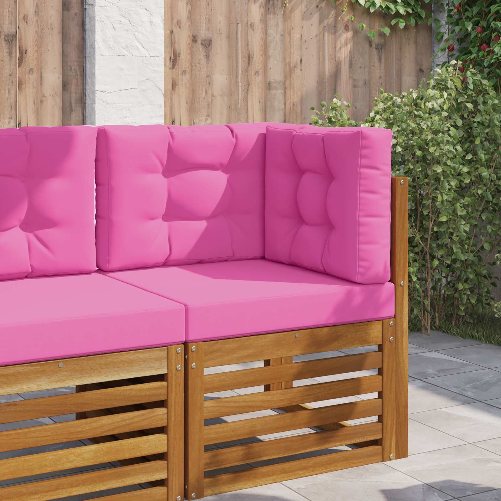 vidaXL Sofakissen für draußen 3 pcs Rosa Polyester