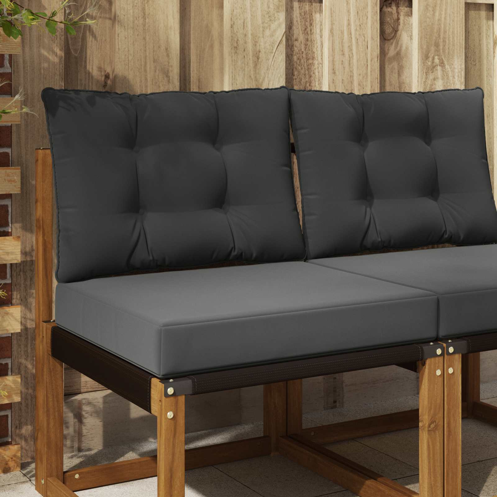 vidaXL Sofakissen für draußen Polyester Anthrazit 60 x 50,5 x 8 cm