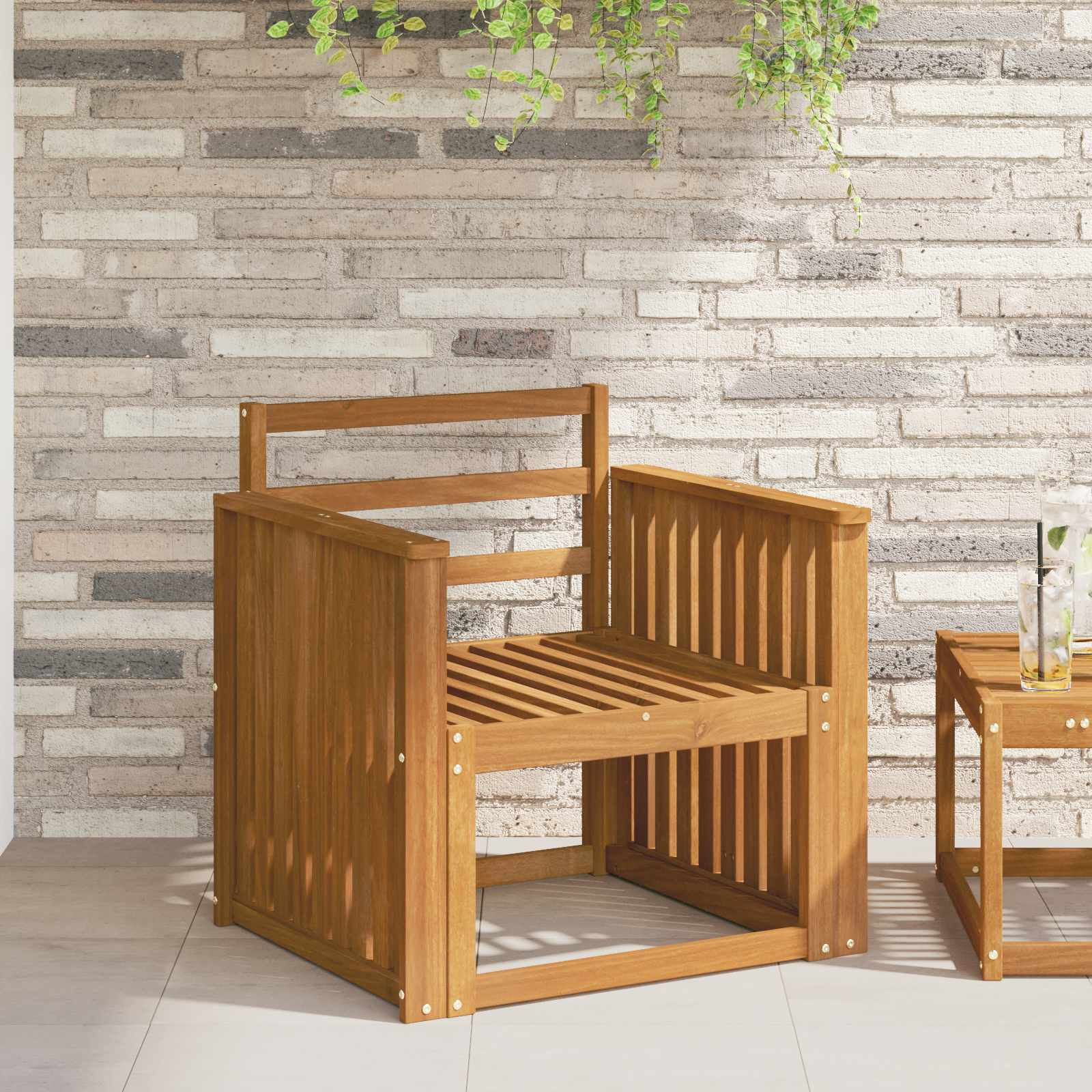 vidaXL Armlehnen 2 pcs Braun 60 x 6 x 61 cm Holzwerkstoff