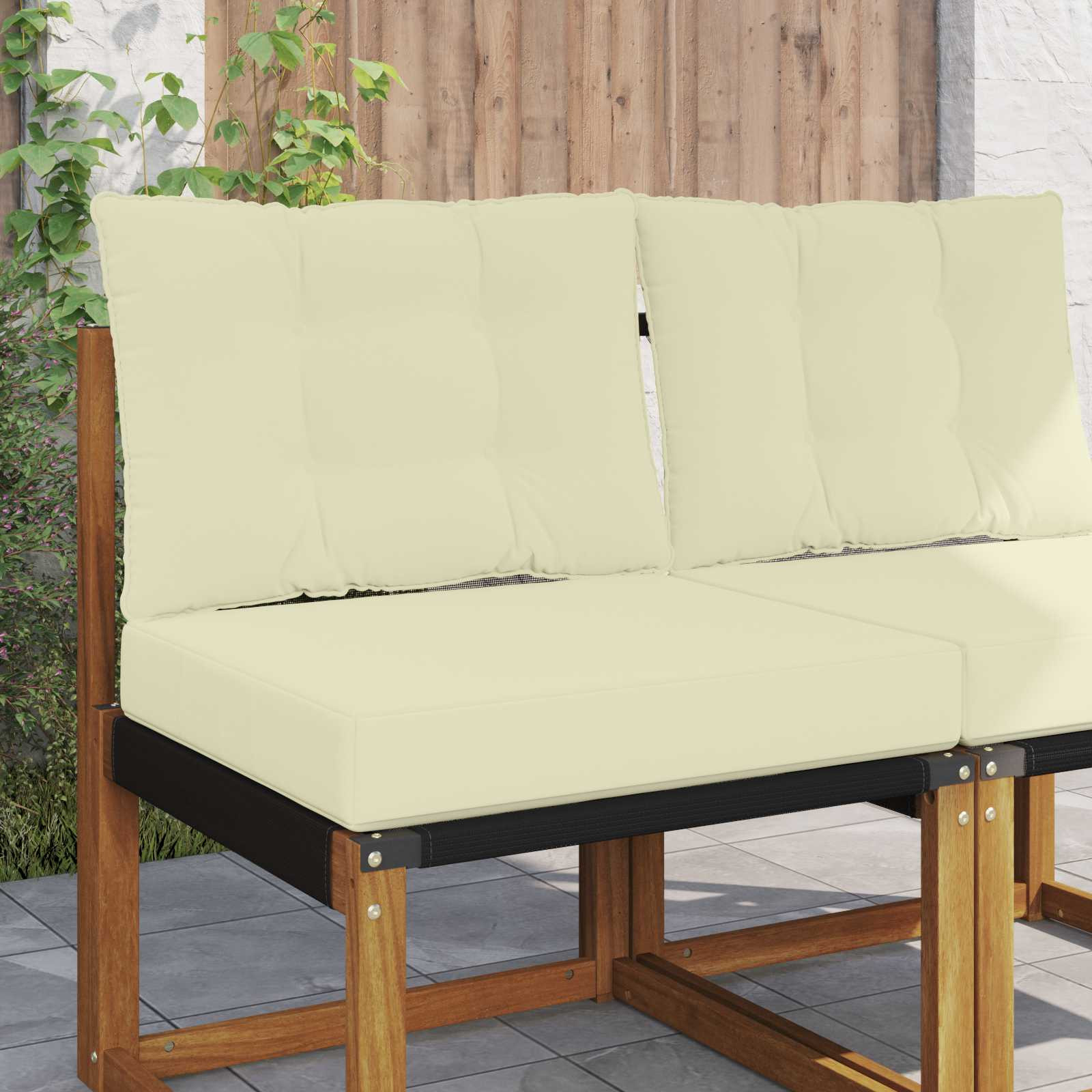 vidaXL Sofakissen für draußen Polyester Creme 60 x 50,5 x 8 cm
