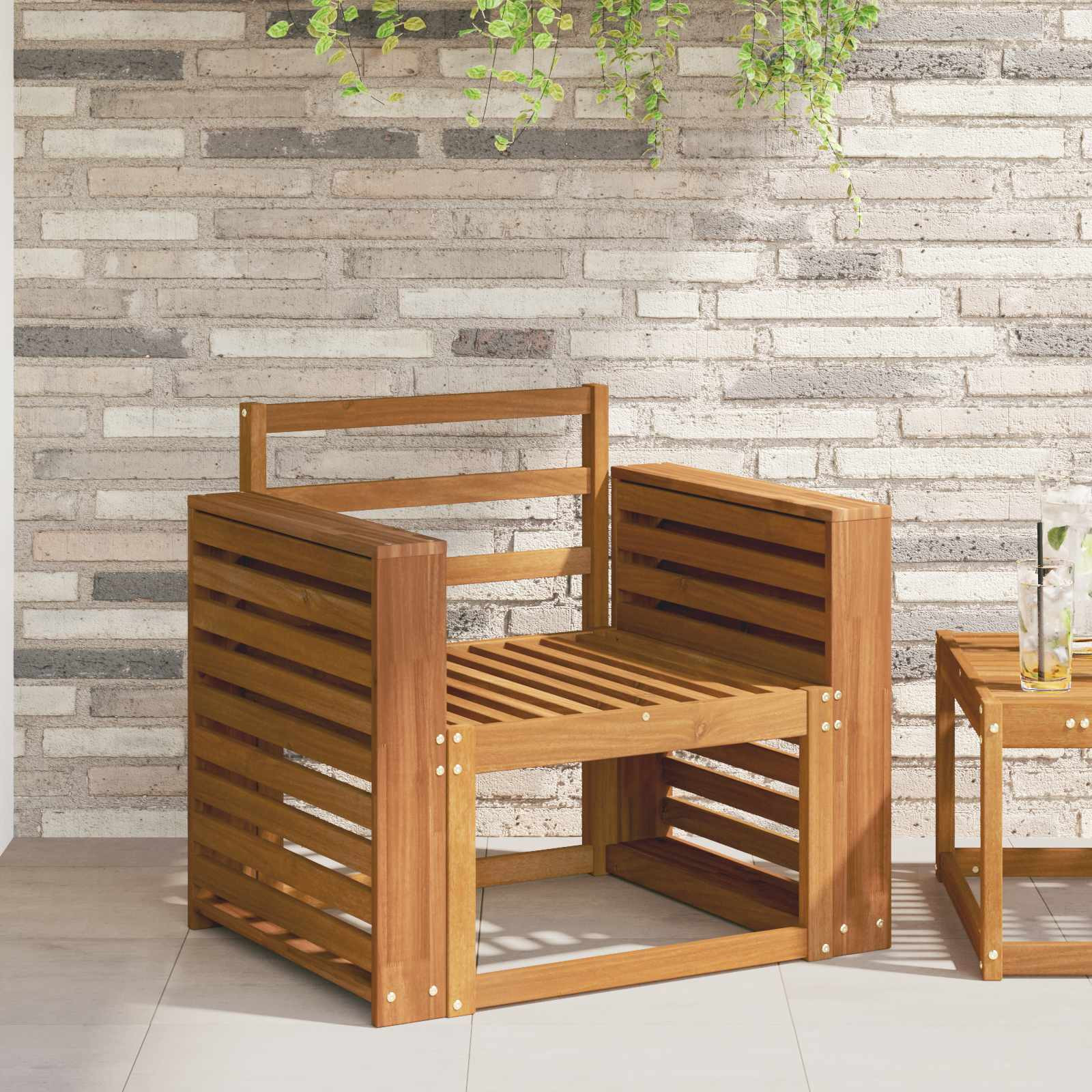 vidaXL Armlehnen 2 pcs Braun 58,5 x 10 x 61 cm Holzwerkstoff