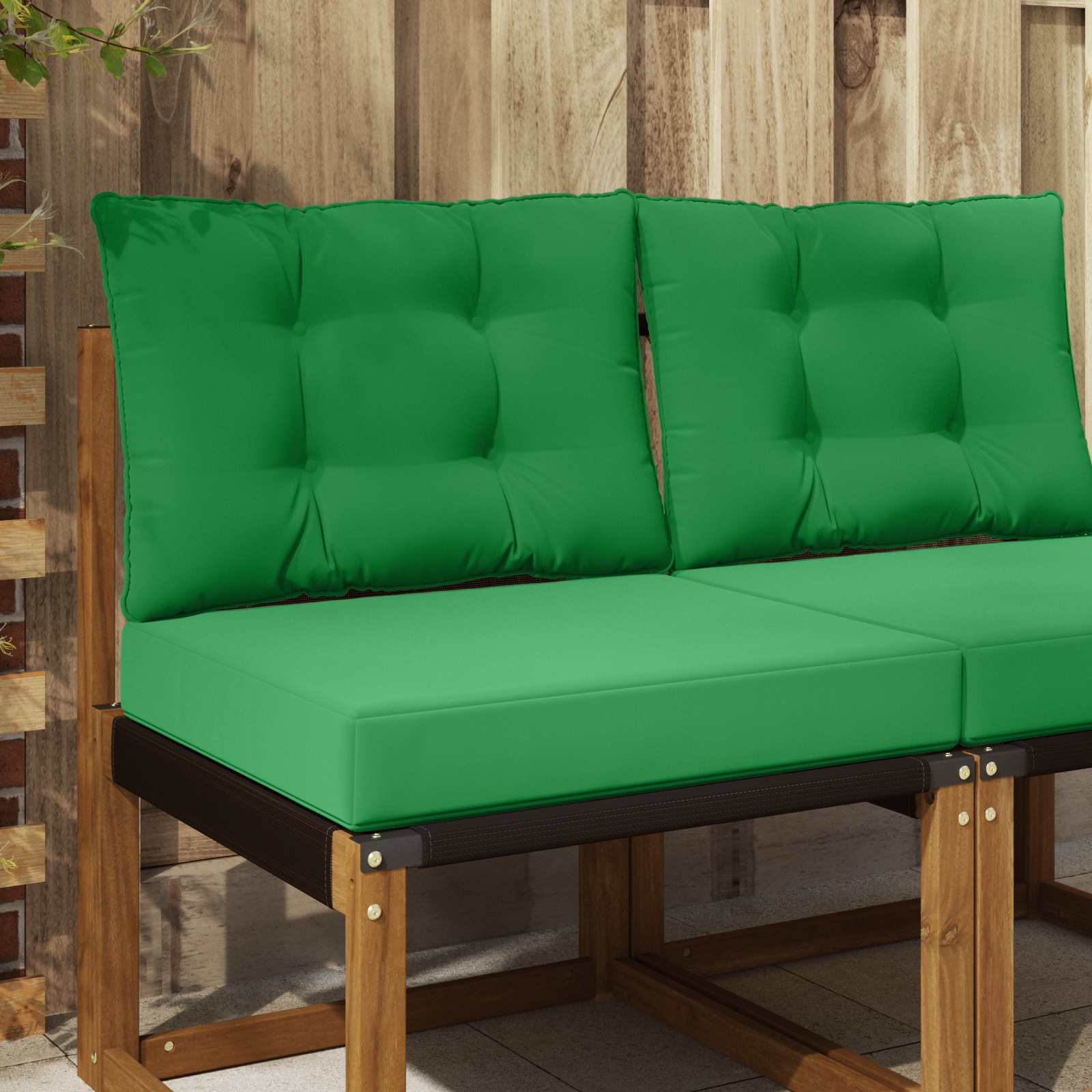 vidaXL Sofakissen für draußen Polyester Grün 60 x 50,5 x 8 cm