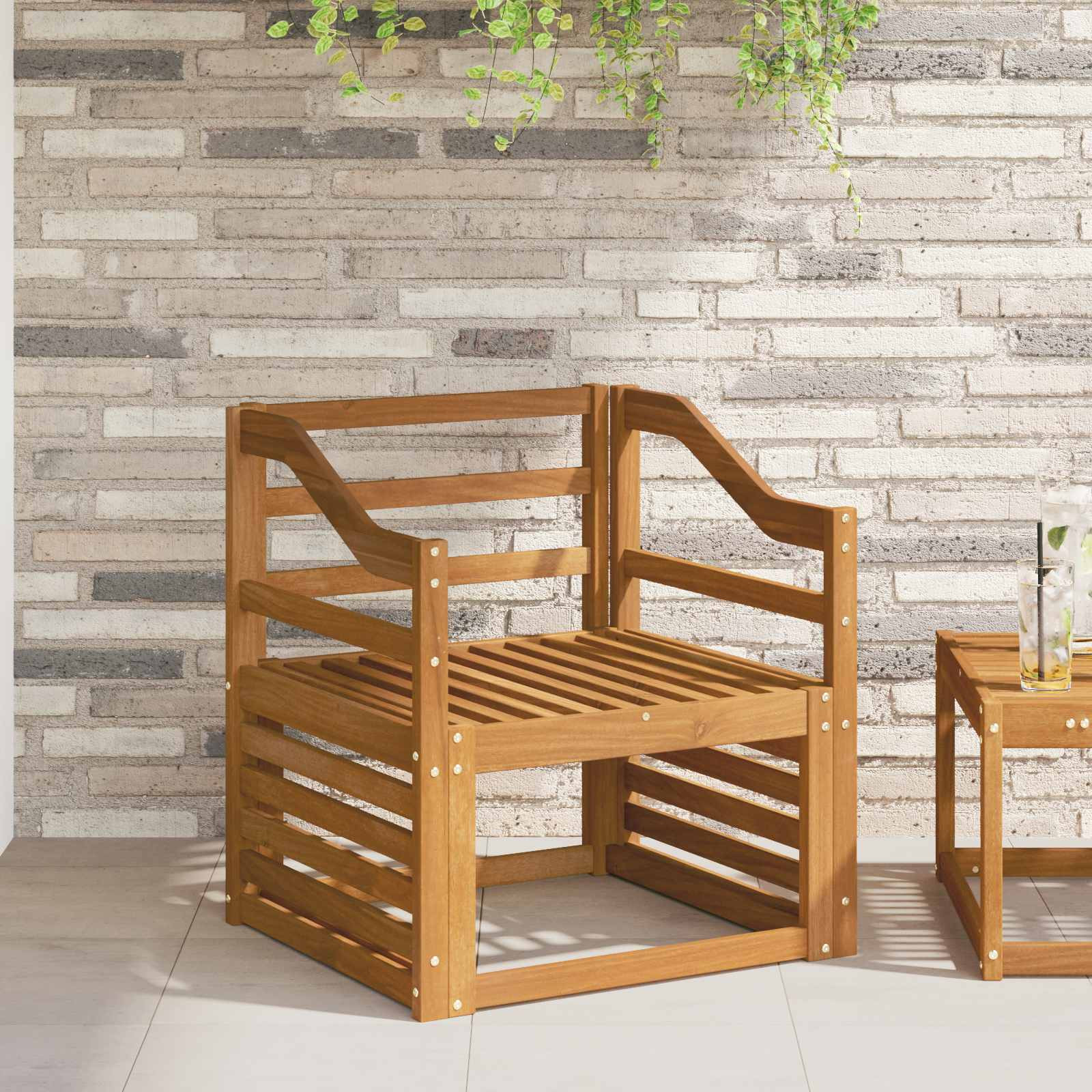 vidaXL Armlehnen 2 pcs Braun 59 x 4 x 73 cm Holzwerkstoff