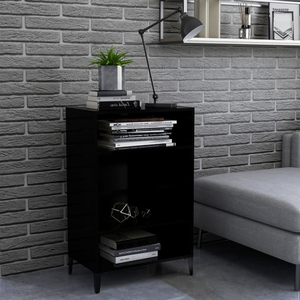 vidaXL Sideboard Schwarz 57x35x90 cm Holzwerkstoff