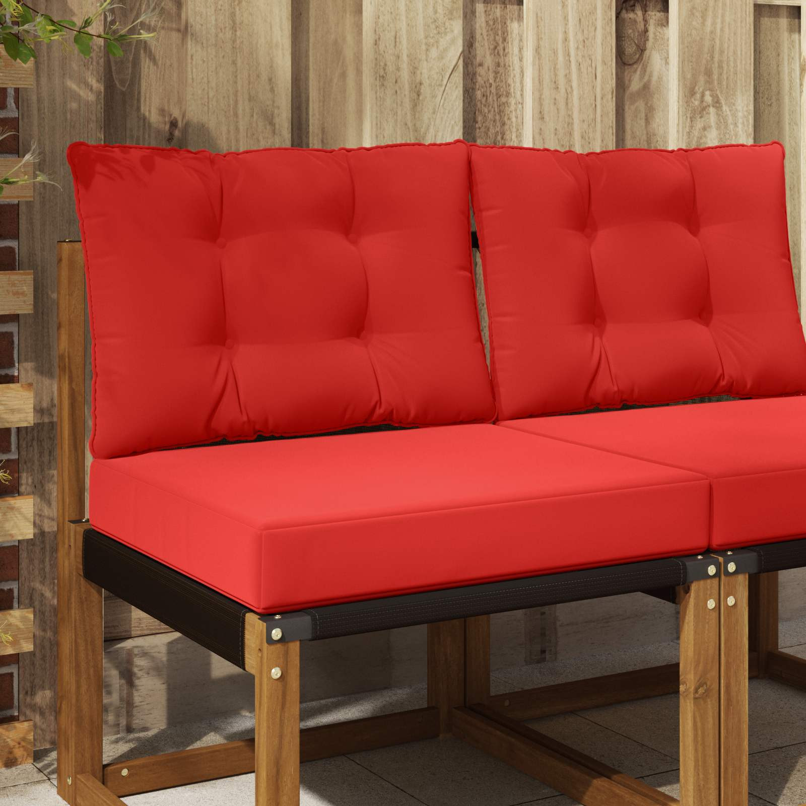 vidaXL Sofakissen für draußen Polyester Rot 60 x 50,5 x 8 cm