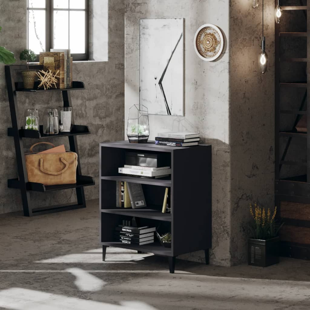 vidaXL Sideboard Grau 57x35x70 cm Holzwerkstoff