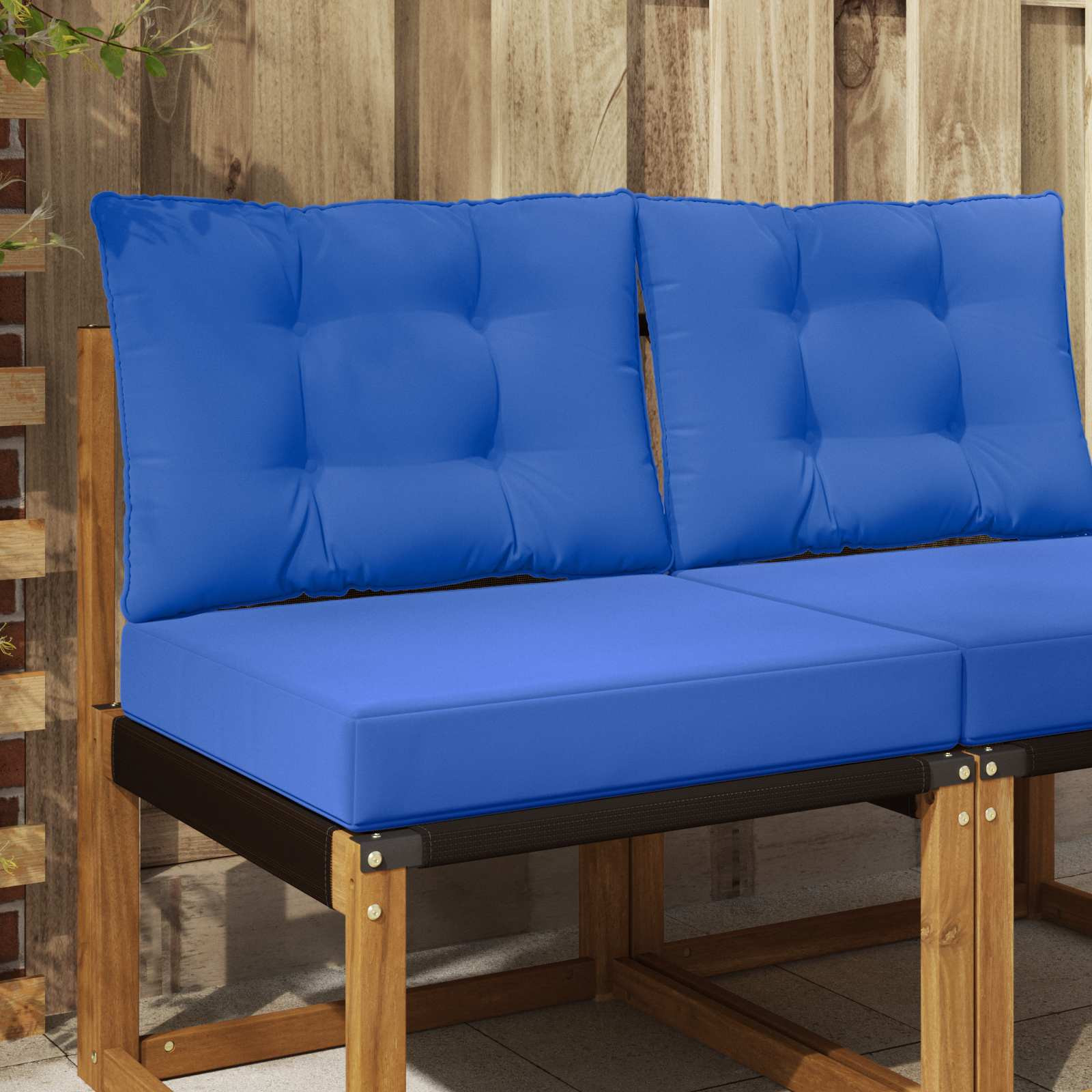 vidaXL Sofakissen für draußen Polyester Königsblau 60 x 50,5 x 8 cm