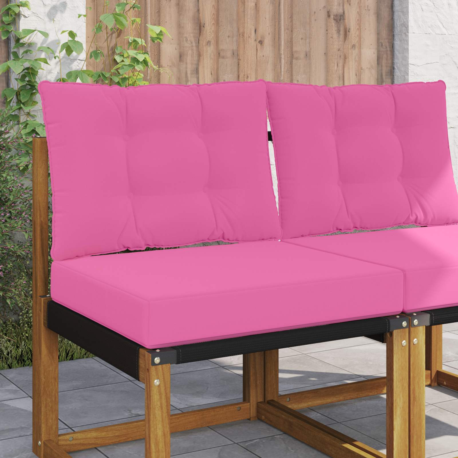 vidaXL Sofakissen für draußen Polyester Rosa 60 x 50,5 x 8 cm