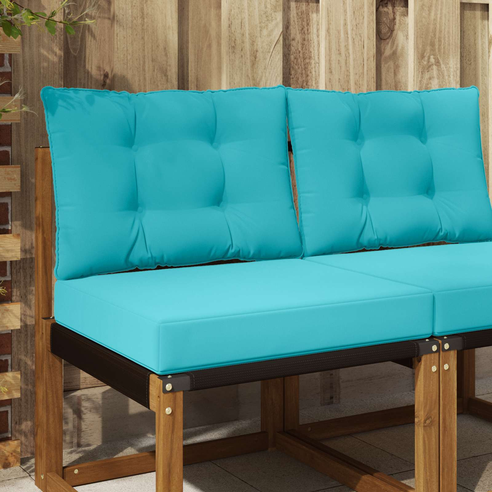 vidaXL Sofakissen für draußen Polyester Türkis 60 x 50,5 x 8 cm