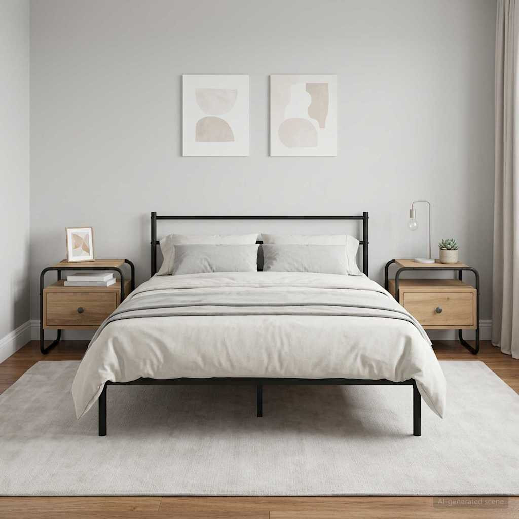 vidaXL Nachttisch 2 Stk. Artisan-Eiche 40 x 39,5 x 40 cm Holzwerkstoff