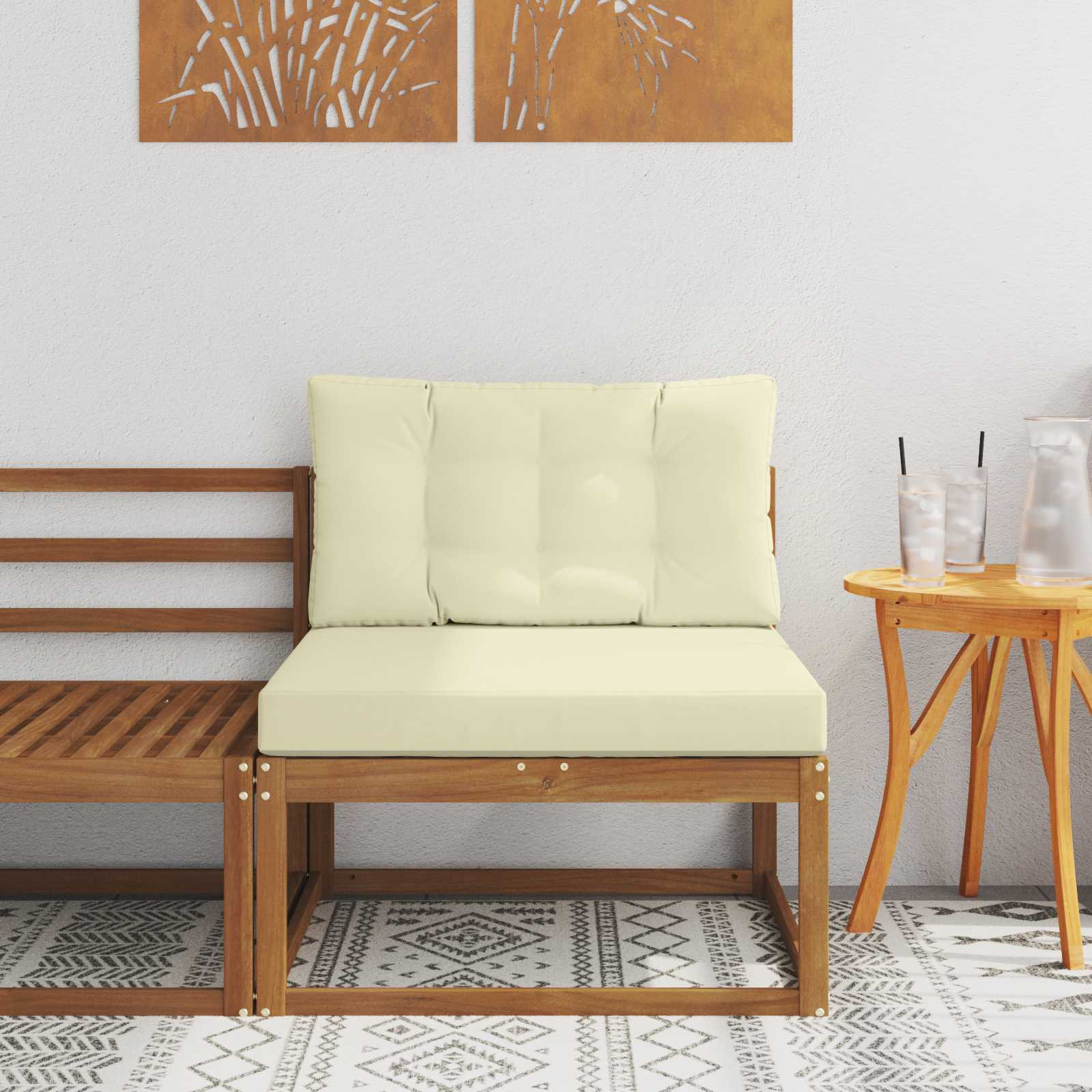 vidaXL Outdoor Mittelsofa Natur