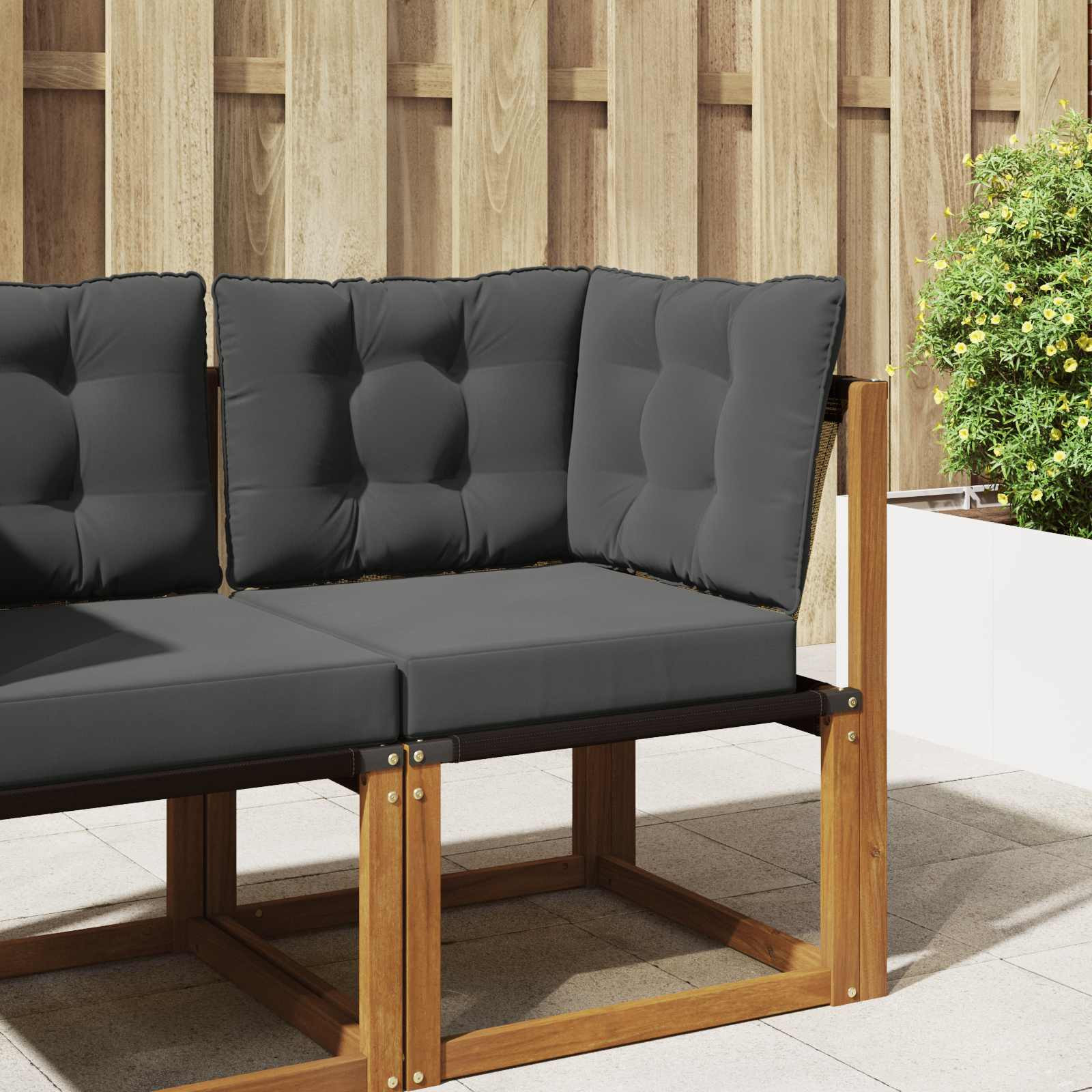 vidaXL Sofakissen für draußen Polyester Anthrazit 60 x 40 x 10 cm