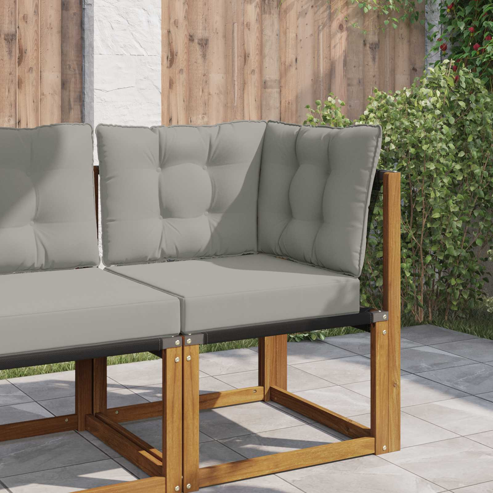 vidaXL Sofakissen für draußen Polyester Grau 60 x 40 x 10 cm