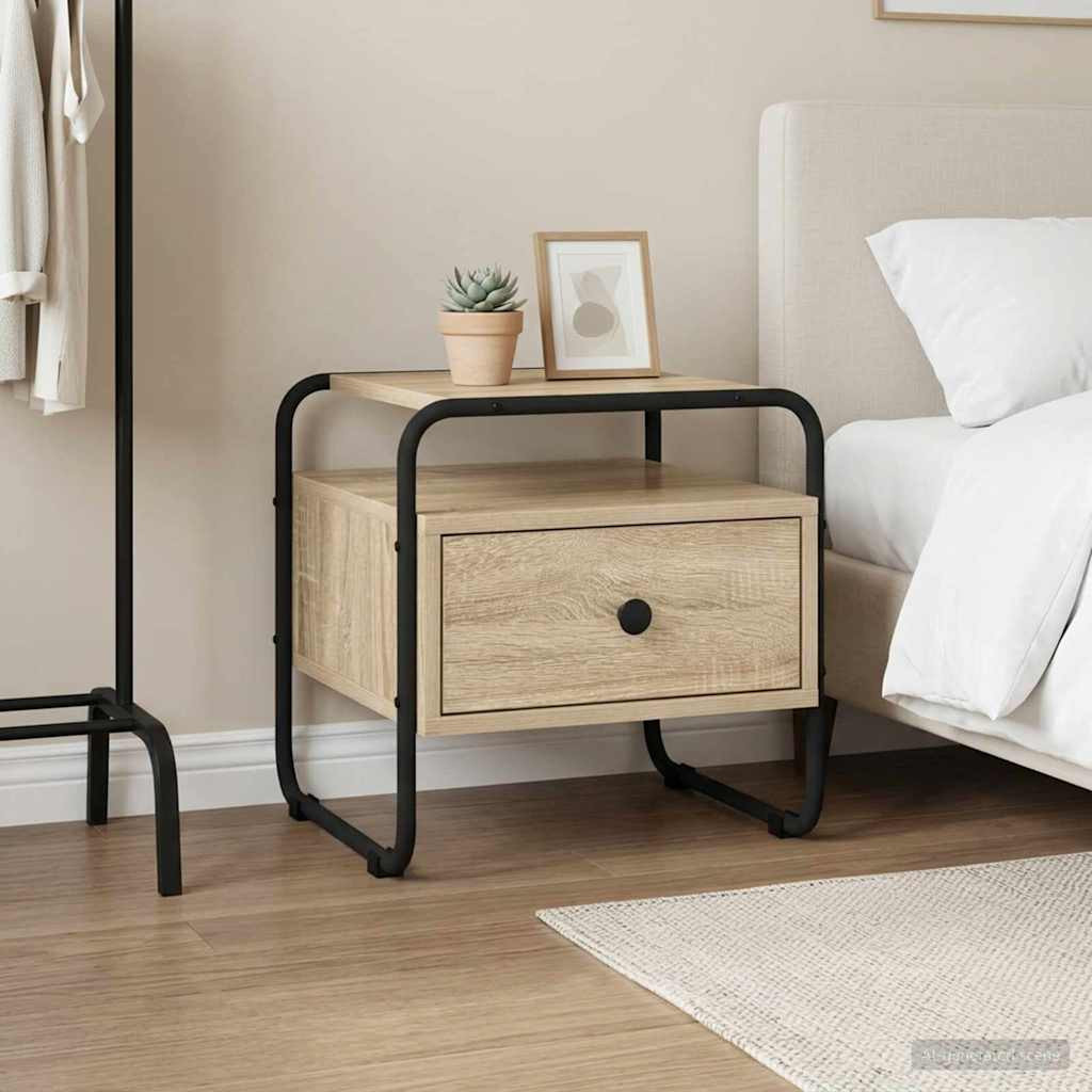 vidaXL Nachttisch Sonoma-Eiche 40 x 39,5 x 40 cm Holzwerkstoff
