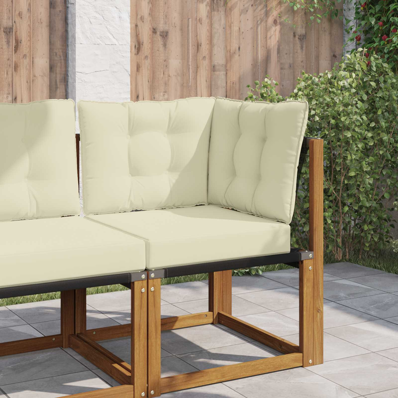 vidaXL Sofakissen für draußen Polyester Creme 60 x 40 x 10 cm
