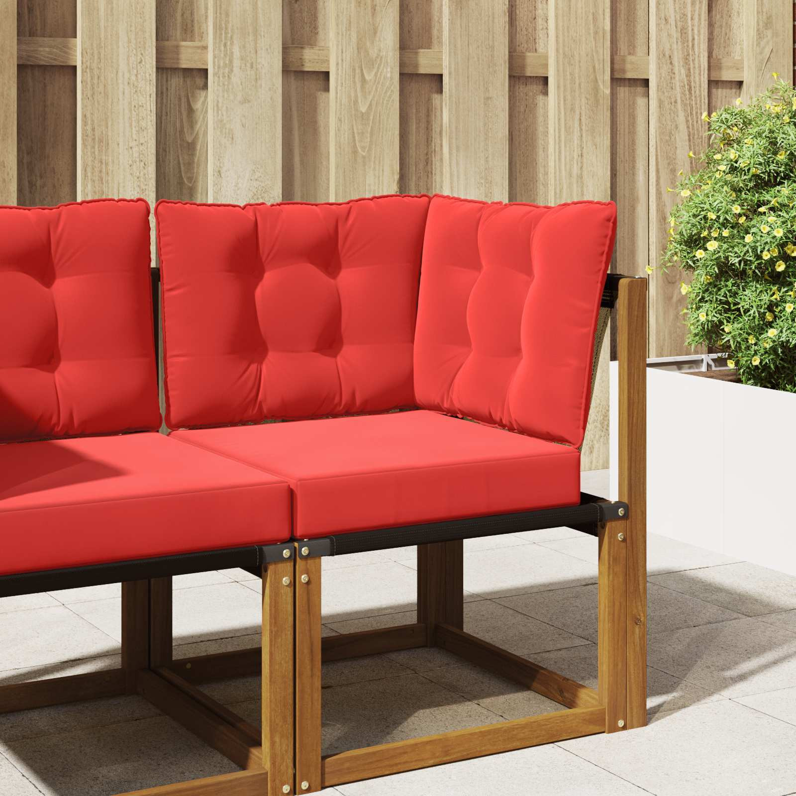 vidaXL Sofakissen für draußen Polyester Rot 60 x 40 x 10 cm