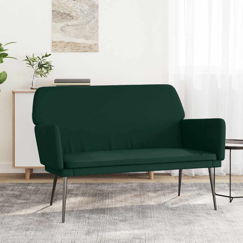 vidaXL Sitzbank Dunkelgrün 108x79x79 cm Samt