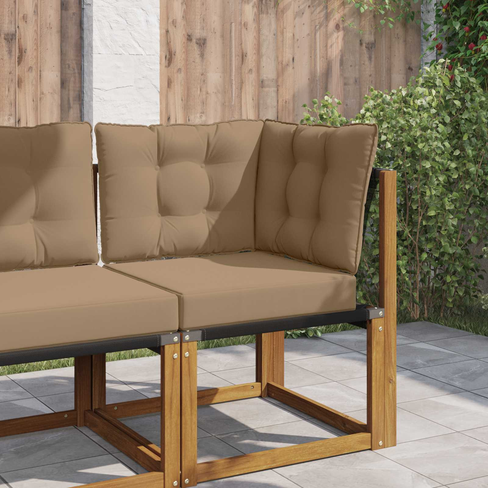 vidaXL Sofakissen für draußen Polyester Taupe 60 x 40 x 10 cm